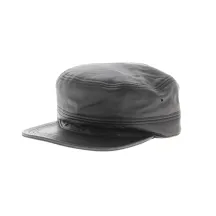 Casquette cubaine cuir - Booster Noir