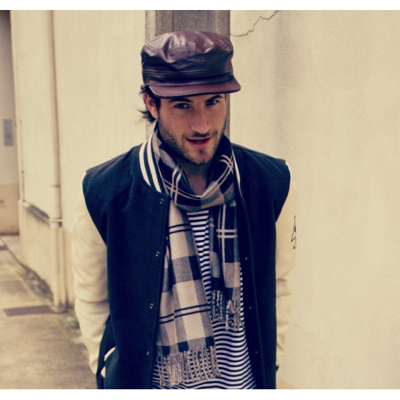 Cuban leather cap - Booster Dark brown