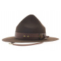 Brown felt scout hat