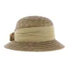 Chapeau cloche paille beige