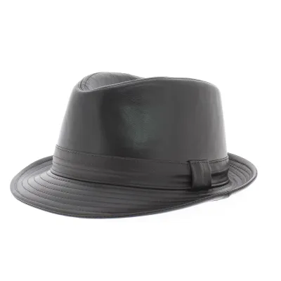Chapeau Trilby cuir