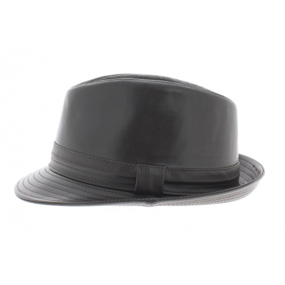Trilby leather hat