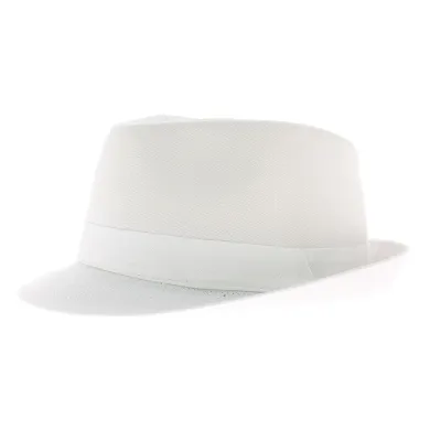 Chapeau trilby coton blanc