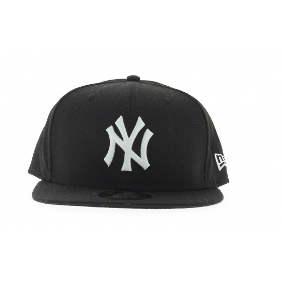 New York Yankees Cap Black on White 59FIFTY