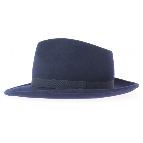 Navy fedora hat