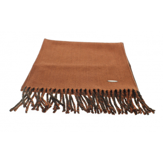 Echarpe reversible rouille et marron Borsalino
