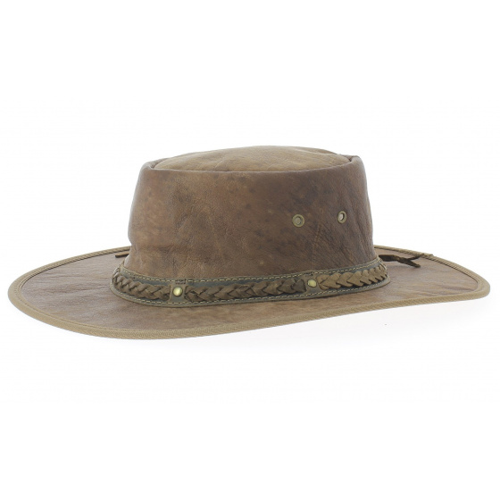 Squashy kangaroo leather hat