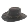Chapeau cuir kangourou squashy marron