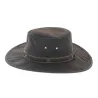 Chapeau cuir kangourou squashy marron