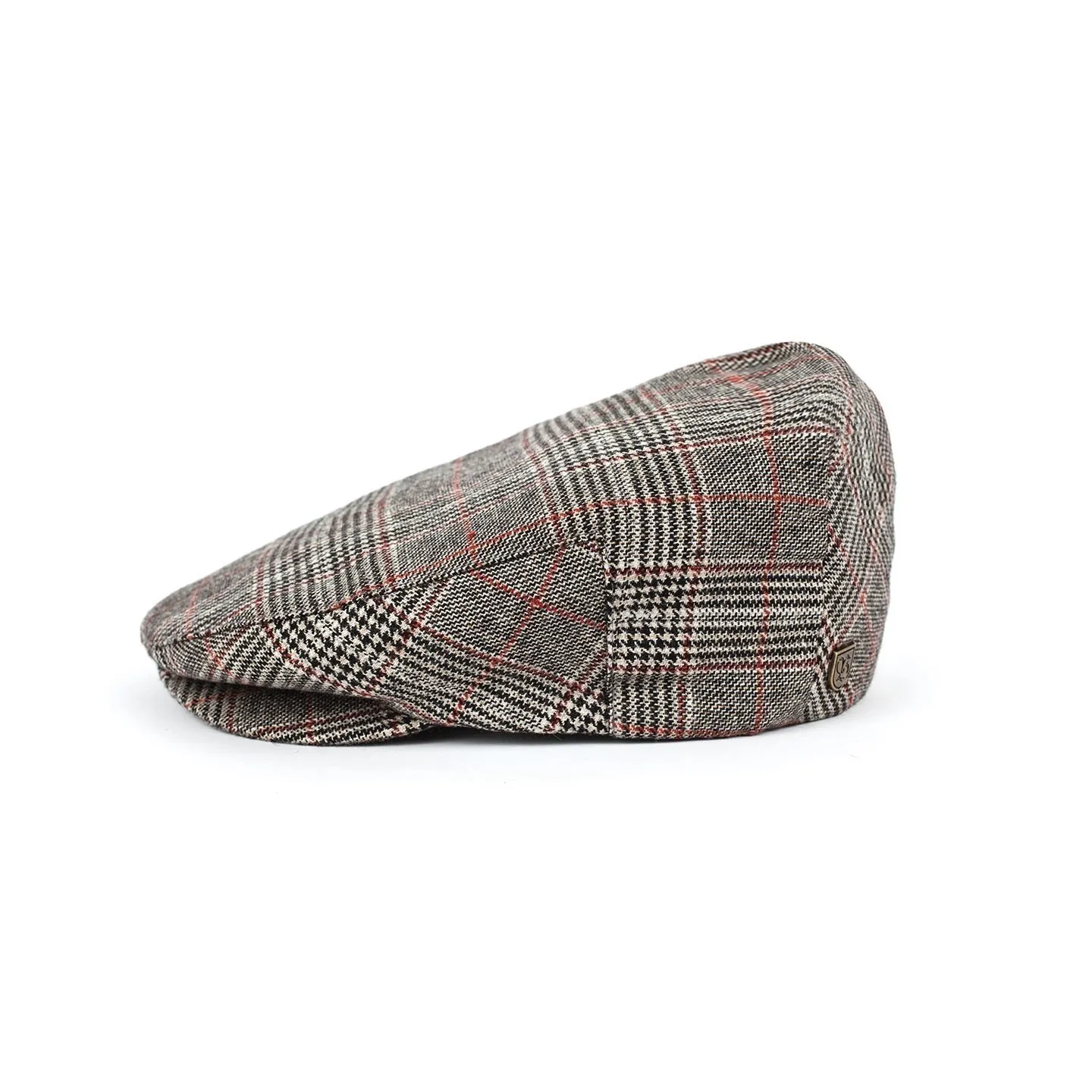 Casquette Hooligan Brixton marron à carreaux