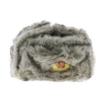 Chapka URSS grise fausse fourrure