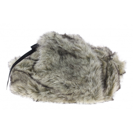 Grey USSR faux fur hat