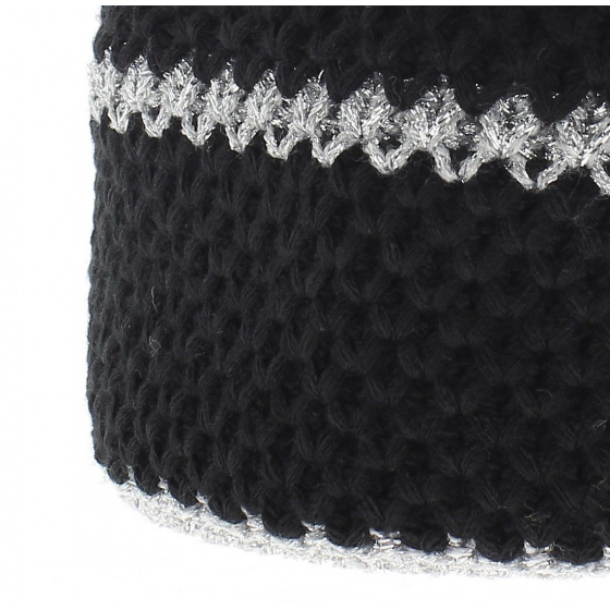 Le Drapo Black-Silver Beanie