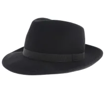 Black Wool Felt Fedora Hat - Traclet Reference: 456 | Traclet Hat Shop