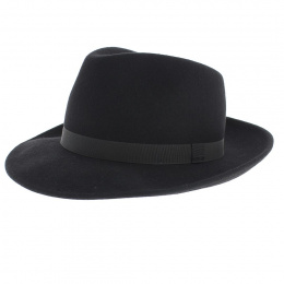 Fedora Hat Felt Wool Black- Traclet