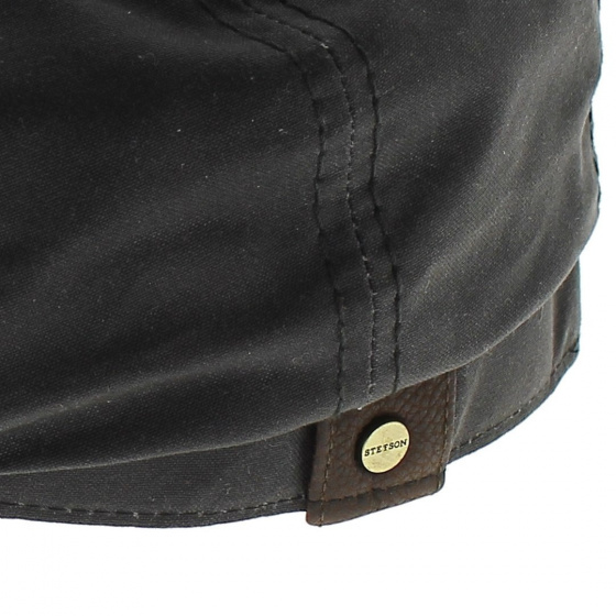 Casquette Noire Hatteras Cotton Imperméable Stetson