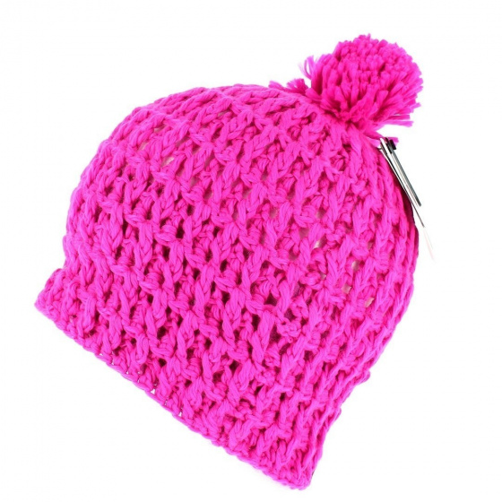 The Waffle Neon Pink Beanie by Coal