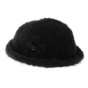 Black Angora Fee Hat