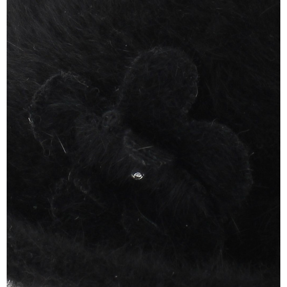 Black Angora Fee Hat
