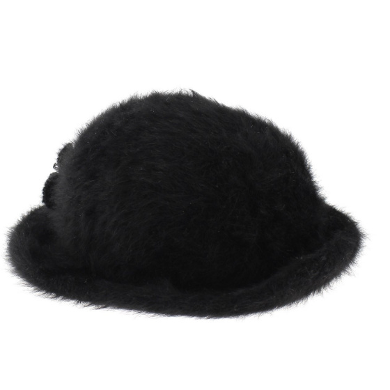 Black Angora Fee Hat
