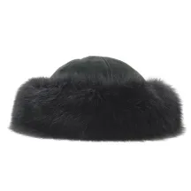 Toque Cuir & Renard Noir - Traclet  Reference : 4215 | Chapellerie Traclet