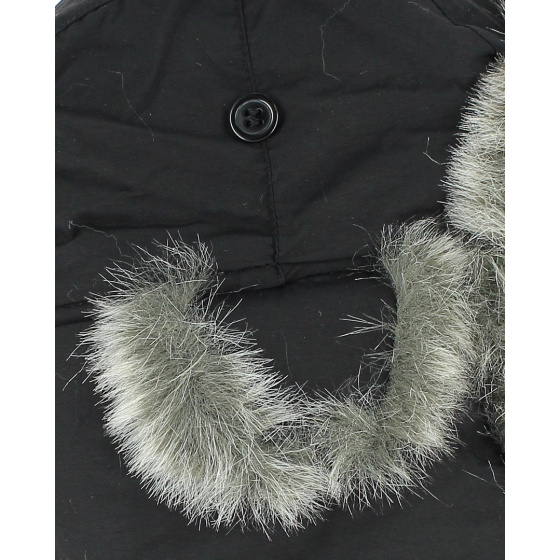 Children's ushanka with black faux fur Children's ushanka with black faux fur