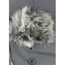 Children's faux fur chapka Anthracite