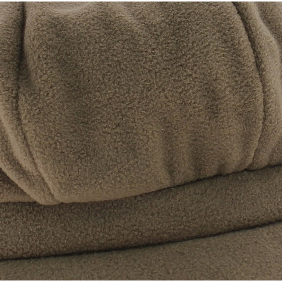 Casquette gavroche polaire beige