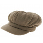 Beige fleece gavroche cap