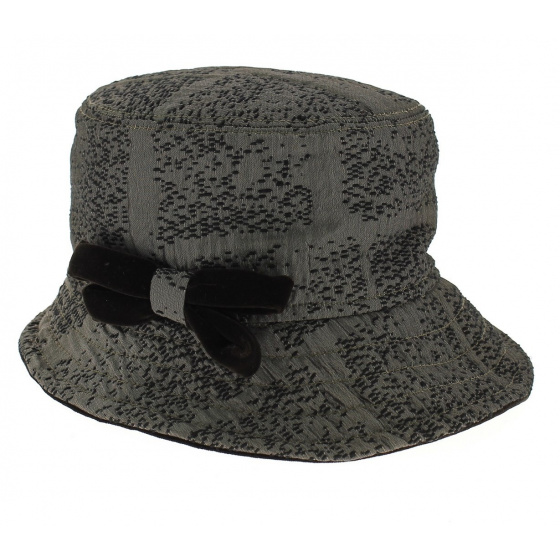 Cloche Hat Brown Fabric- Traclet