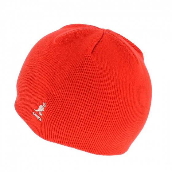 Red Acrylic Cuffless Pull-On Beanie - Kangol