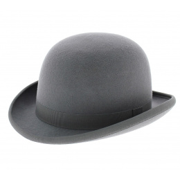 Gray Wool Felt Bowler Hat - Traclet