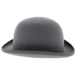 Gray Wool Felt Bowler Hat - Traclet