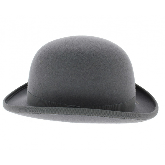 Gray Wool Felt Bowler Hat - Traclet