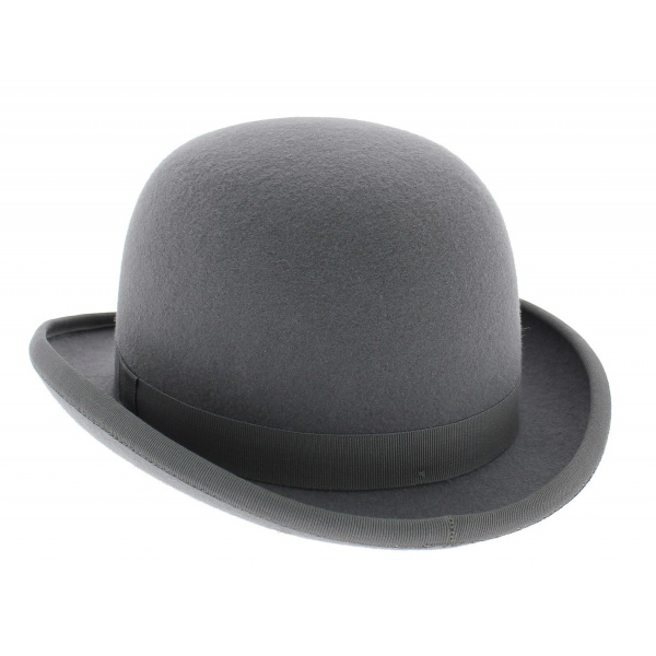 grey bowler hat