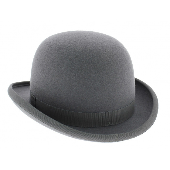 Gray Wool Felt Bowler Hat - Traclet