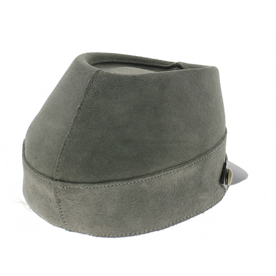 Gray leather southern cap