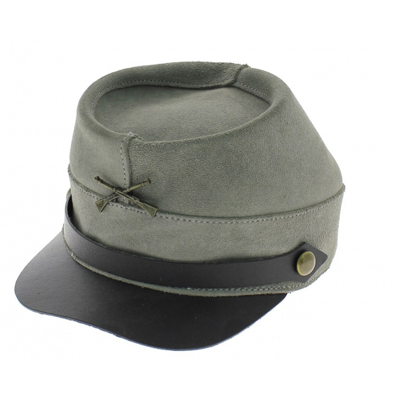 Casquette sudiste cuir grise