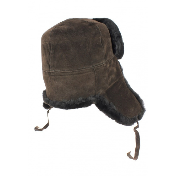 Chapka Jivago Marron En Cuir Véritable Avec Fourrure Chapka Jivago Marron En Cuir Véritable Avec Fourrure