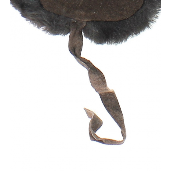 Jivago Brown Genuine Leather Ushanka With Fur Jivago Brown Genuine Leather Ushanka With Fur