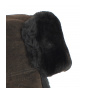 Jivago Brown Genuine Leather Ushanka With Fur