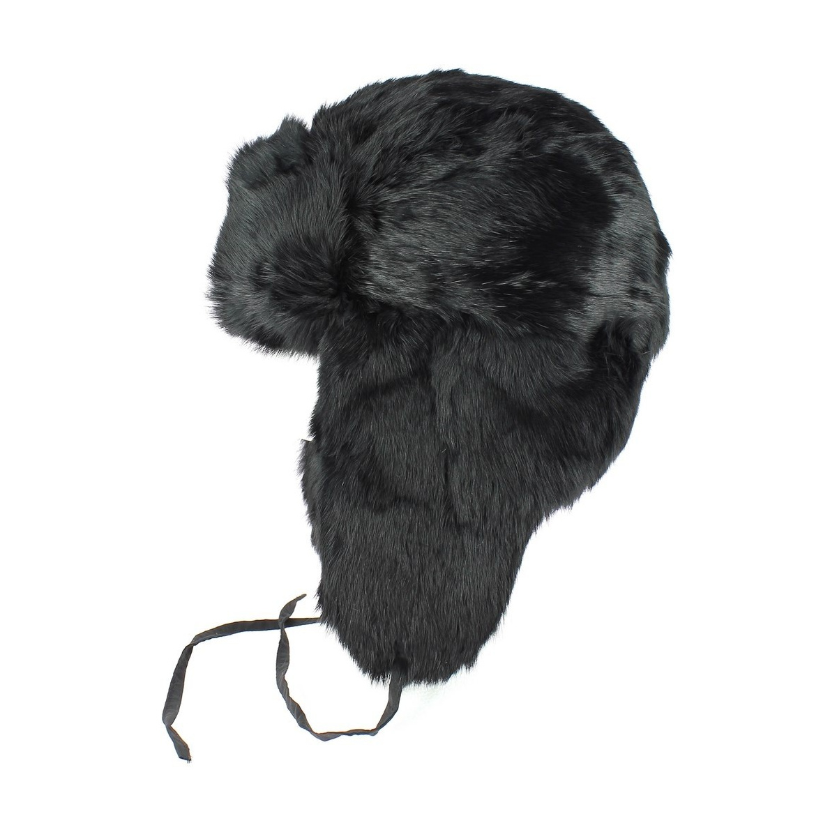 Hiver Bonnet chapeau Chapka Femme 100% Fourrure de Lapin noir zaza2cats