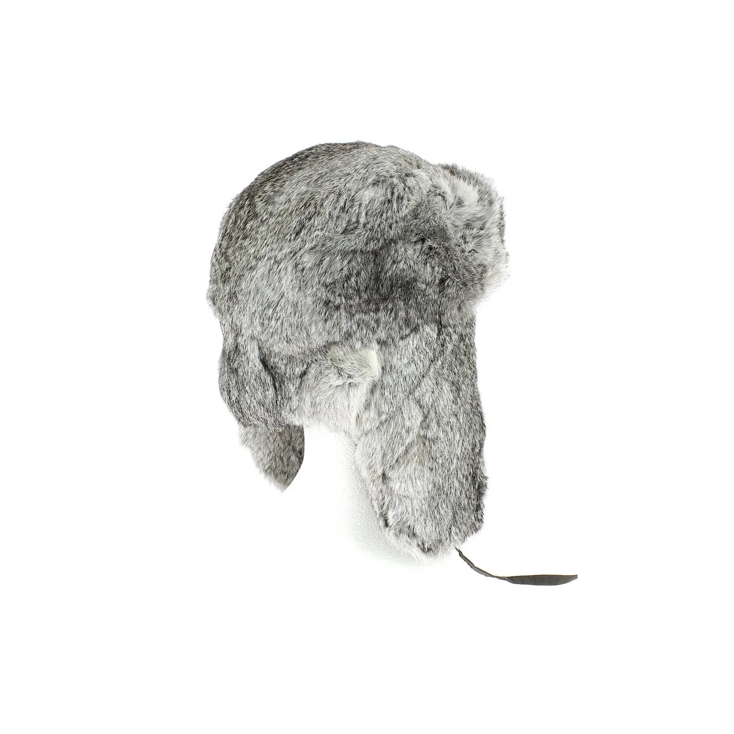 Rabbit Fur Ushanka Hat - Traclet - Mouse Grey Reference: 612 | Traclet Millinery