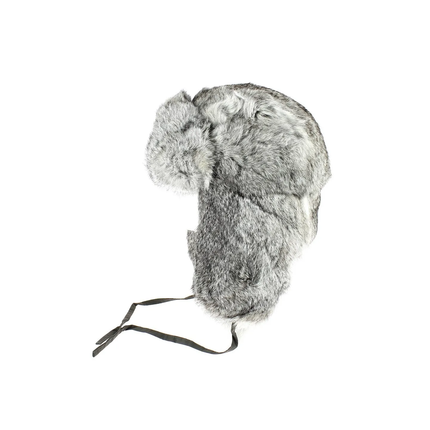 Rabbit Fur Ushanka Hat - Traclet - Mouse Grey Reference: 612 | Traclet Millinery