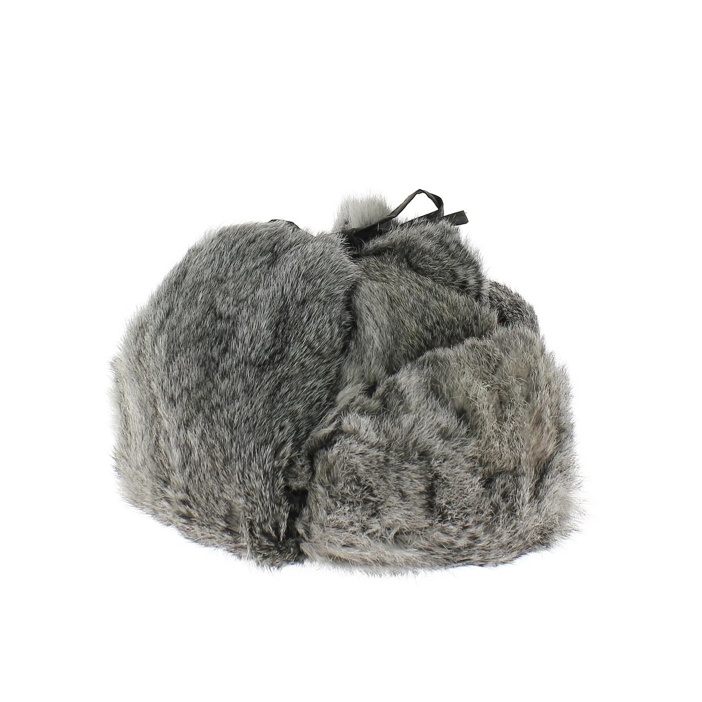 Rabbit Fur Ushanka Hat - Traclet - Mouse Grey Reference: 612 | Traclet Millinery