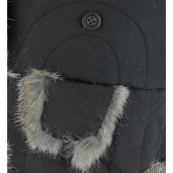 Fur Ushanka - Black Lapeer Fur Ushanka - Black Lapeer