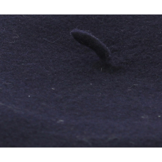 Béret Basque Sare Pure Laine Imperméable marine- Élosegui