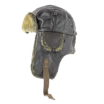 chapka aviator cuir - vente chapka cuir - Chapellerie Traclet Reference : 4359 | Chapellerie Traclet