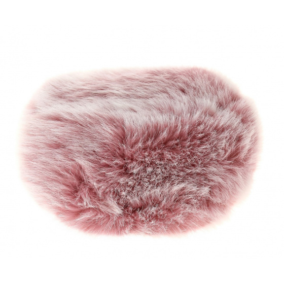 Pink Faux Fur Roberti Beanie - Traclet