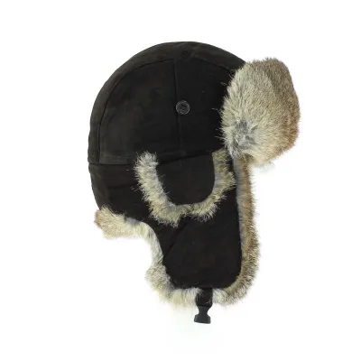 chapka harbor marron - vente chapka cuir - Chapellerie Traclet Reference : 4375 | Chapellerie Traclet